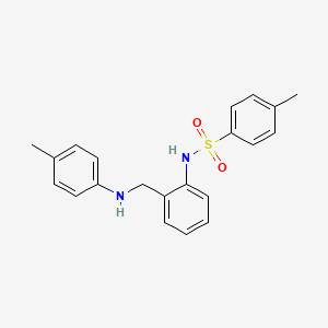 molecular formula C21H22N2O2S B3685287 4-methyl-N-(2-{[(4-methylphenyl)amino]methyl}phenyl)benzenesulfonamide 