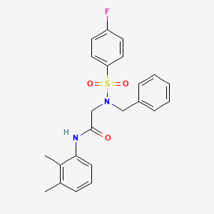 molecular formula C23H23FN2O3S B3685304 N~2~-benzyl-N~1~-(2,3-dimethylphenyl)-N~2~-[(4-fluorophenyl)sulfonyl]glycinamide 