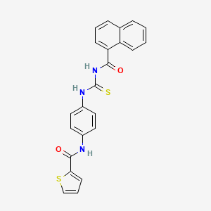 N-(4-{[(naphthalen-1-ylcarbonyl)carbamothioyl]amino}phenyl)thiophene-2-carboxamide