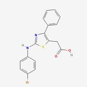 2-{2-[(4-Bromophenyl)amino]-4-phenyl-1,3-thiazol-5-YL}acetic acid