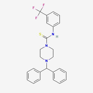 molecular formula C25H24F3N3S B3685401 4-(diphenylmethyl)-N-[3-(trifluoromethyl)phenyl]-1-piperazinecarbothioamide 