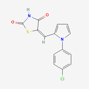 5-{(E)-1-[1-(4-CHLOROPHENYL)-1H-PYRROL-2-YL]METHYLIDENE}-1,3-THIAZOLANE-2,4-DIONE