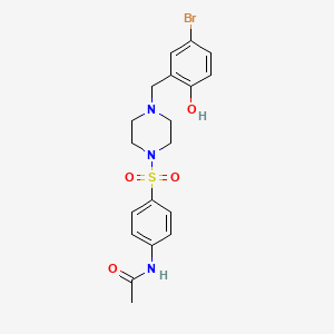 molecular formula C19H22BrN3O4S B3685431 N~1~-(4-{[4-(5-BROMO-2-HYDROXYBENZYL)PIPERAZINO]SULFONYL}PHENYL)ACETAMIDE 