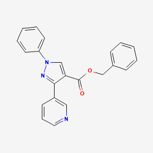 molecular formula C22H17N3O2 B3685461 benzyl 1-phenyl-3-(3-pyridinyl)-1H-pyrazole-4-carboxylate 