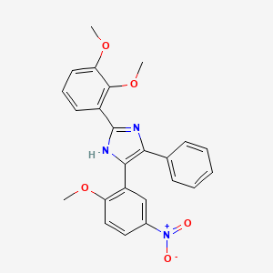 2-(2,3-dimethoxyphenyl)-5-(2-methoxy-5-nitrophenyl)-4-phenyl-1H-imidazole