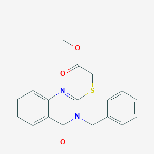 molecular formula C20H20N2O3S B3685495 ethyl {[3-(3-methylbenzyl)-4-oxo-3,4-dihydro-2-quinazolinyl]thio}acetate 