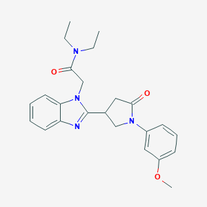N,N-diethyl-2-{2-[1-(3-methoxyphenyl)-5-oxopyrrolidin-3-yl]-1H-benzimidazol-1-yl}acetamide