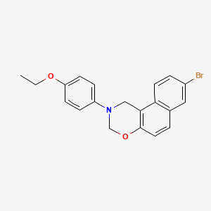 molecular formula C20H18BrNO2 B3685500 8-BROMO-2-(4-ETHOXYPHENYL)-1H,2H,3H-NAPHTHO[1,2-E][1,3]OXAZINE 