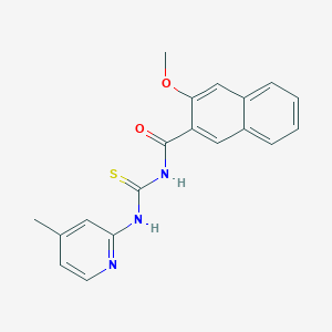 3-methoxy-N-[(4-methylpyridin-2-yl)carbamothioyl]naphthalene-2-carboxamide