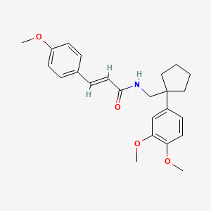 N-{[1-(3,4-dimethoxyphenyl)cyclopentyl]methyl}-3-(4-methoxyphenyl)acrylamide