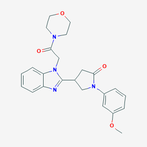 molecular formula C24H26N4O4 B368555 1-(3-methoxyphenyl)-4-(1-(2-morpholino-2-oxoethyl)-1H-benzo[d]imidazol-2-yl)pyrrolidin-2-one CAS No. 942862-93-3