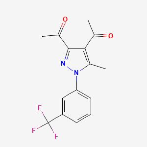 1,1'-{5-methyl-1-[3-(trifluoromethyl)phenyl]-1H-pyrazole-3,4-diyl}diethanone