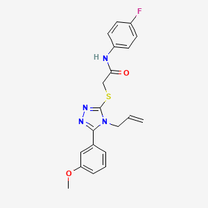 2-{[4-allyl-5-(3-methoxyphenyl)-4H-1,2,4-triazol-3-yl]thio}-N-(4-fluorophenyl)acetamide