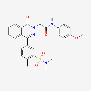 molecular formula C26H26N4O5S B3685564 2-{4-[3-(dimethylsulfamoyl)-4-methylphenyl]-1-oxophthalazin-2(1H)-yl}-N-(4-methoxyphenyl)acetamide 