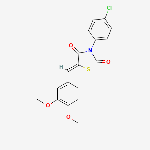 3-(4-chlorophenyl)-5-(4-ethoxy-3-methoxybenzylidene)-1,3-thiazolidine-2,4-dione