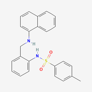 molecular formula C24H22N2O2S B3685582 4-methyl-N-{2-[(naphthalen-1-ylamino)methyl]phenyl}benzenesulfonamide 