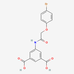 molecular formula C16H12BrNO6 B3685587 5-{[(4-bromophenoxy)acetyl]amino}isophthalic acid 