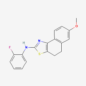 molecular formula C18H15FN2OS B3685622 N-(2-fluorophenyl)-7-methoxy-4,5-dihydrobenzo[e][1,3]benzothiazol-2-amine 