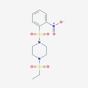 1-(ethylsulfonyl)-4-[(2-nitrophenyl)sulfonyl]piperazine