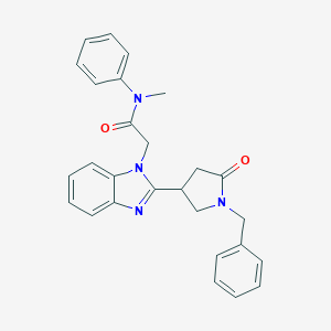 N-methyl-2-{2-[5-oxo-1-benzylpyrrolidin-3-yl]benzimidazolyl}-N-phenylacetamide