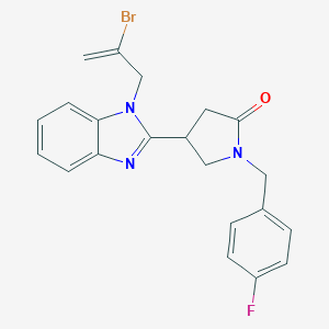 4-(1-(2-bromoallyl)-1H-benzo[d]imidazol-2-yl)-1-(4-fluorobenzyl)pyrrolidin-2-one