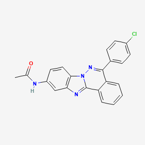 N-[5-(4-chlorophenyl)benzimidazo[2,1-a]phthalazin-10-yl]acetamide