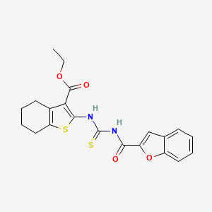 Ethyl 2-{[(1-benzofuran-2-ylcarbonyl)carbamothioyl]amino}-4,5,6,7-tetrahydro-1-benzothiophene-3-carboxylate