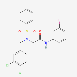 N~2~-(3,4-dichlorobenzyl)-N-(3-fluorophenyl)-N~2~-(phenylsulfonyl)glycinamide