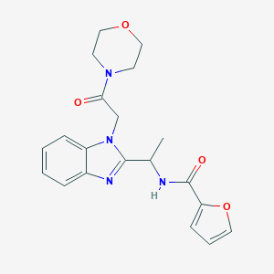 molecular formula C20H22N4O4 B368573 2-furyl-N-{[1-(2-morpholin-4-yl-2-oxoethyl)benzimidazol-2-yl]ethyl}carboxamide CAS No. 942864-32-6