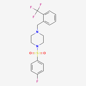 1-[(4-fluorophenyl)sulfonyl]-4-[2-(trifluoromethyl)benzyl]piperazine