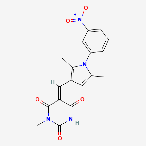 5-{[2,5-dimethyl-1-(3-nitrophenyl)-1H-pyrrol-3-yl]methylene}-1-methyl-2,4,6(1H,3H,5H)-pyrimidinetrione