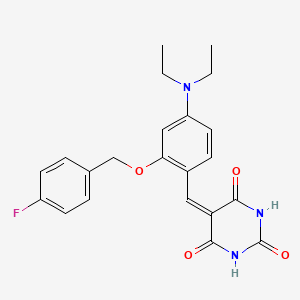 5-{4-(diethylamino)-2-[(4-fluorobenzyl)oxy]benzylidene}pyrimidine-2,4,6(1H,3H,5H)-trione