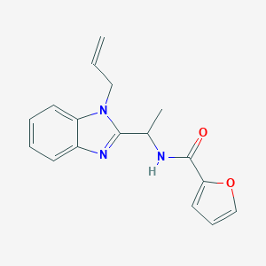 molecular formula C17H17N3O2 B368579 N-[1-(1-allyl-1H-benzimidazol-2-yl)ethyl]-2-furamide CAS No. 919972-26-2