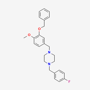 1-[3-(benzyloxy)-4-methoxybenzyl]-4-(4-fluorobenzyl)piperazine