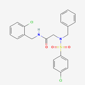 N~2~-benzyl-N~1~-(2-chlorobenzyl)-N~2~-[(4-chlorophenyl)sulfonyl]glycinamide