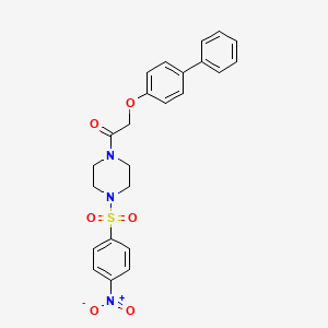 2-(Biphenyl-4-yloxy)-1-{4-[(4-nitrophenyl)sulfonyl]piperazin-1-yl}ethanone