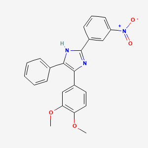 4-(3,4-dimethoxyphenyl)-2-(3-nitrophenyl)-5-phenyl-1H-imidazole