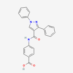 4-{[(1,3-diphenyl-1H-pyrazol-4-yl)carbonyl]amino}benzoic acid