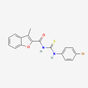 N-[(4-bromophenyl)carbamothioyl]-3-methyl-1-benzofuran-2-carboxamide