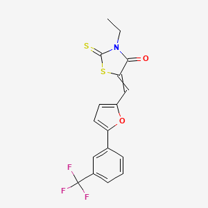 3-ethyl-2-thioxo-5-({5-[3-(trifluoromethyl)phenyl]-2-furyl}methylene)-1,3-thiazolidin-4-one