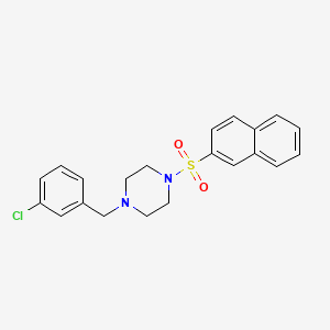 1-(3-chlorobenzyl)-4-(2-naphthylsulfonyl)piperazine