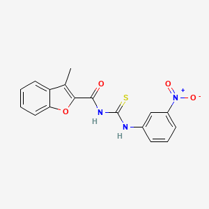 3-methyl-N-[(3-nitrophenyl)carbamothioyl]-1-benzofuran-2-carboxamide