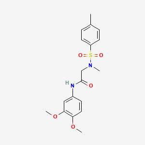 N-(3,4-dimethoxyphenyl)-N~2~-methyl-N~2~-[(4-methylphenyl)sulfonyl]glycinamide