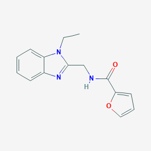 molecular formula C15H15N3O2 B368599 N-[(1-ethylbenzimidazol-2-yl)methyl]-2-furylcarboxamide CAS No. 920115-28-2