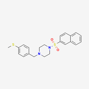 1-[4-(METHYLSULFANYL)BENZYL]-4-(2-NAPHTHYLSULFONYL)PIPERAZINE