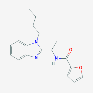 molecular formula C18H21N3O2 B368603 N-[(1-butylbenzimidazol-2-yl)ethyl]-2-furylcarboxamide CAS No. 919972-38-6