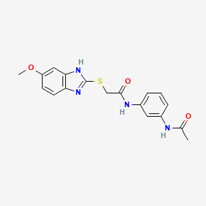 N-[3-(acetylamino)phenyl]-2-[(5-methoxy-1H-benzimidazol-2-yl)thio]acetamide