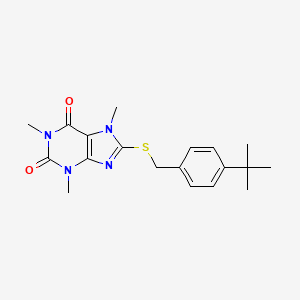 8-[(4-tert-butylphenyl)methylsulfanyl]-1,3,7-trimethylpurine-2,6-dione