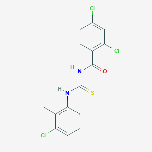 2,4-dichloro-N-[(3-chloro-2-methylphenyl)carbamothioyl]benzamide