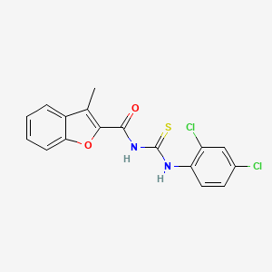 N-[(2,4-dichlorophenyl)carbamothioyl]-3-methyl-1-benzofuran-2-carboxamide